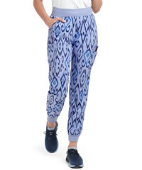 Easy Stretch By Butter-Soft Mila Uzbek Kilim Ceil Knit Women's 5-Pocket Jogger Print Scrub Pants