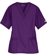 Style # PC62C: EGGPLButter-Soft Core by UA™ Women's 2-Pocket V-Neck Scrub Top