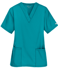 Style # PC62C: TEALButter-Soft Core by UA™ Women's 2-Pocket V-Neck Scrub Top