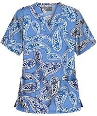 UA Buttersoft Milos Paisley Ceil Women's 2-Pocket V-Neck Print Scrub Top