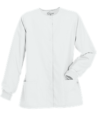 Style # PC82C: WHITEButter-Soft Core by UA™ Women's 2-Pocket Warm-Up Scrub Jacket 