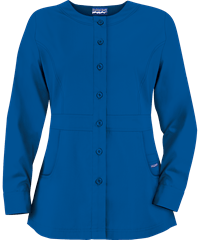 Style # PC86C: RROYButter-Soft Core by UA™ Ladies 3-Pocket Button Front Warm-Up Scrub Jacket