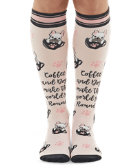 UA Coffee and Dogs Women's 12-14 mmHg Compression Socks