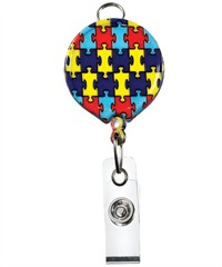 Prestige Retracteze™ Autism Button Snap ID Badge Holder