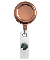 Prestige Deluxe Retracteze™ Rose Gold Button Snap ID Badge Holder