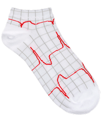 Prestige Heartbeat EKG Unisex Nurse Ankle Socks