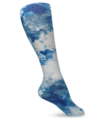 Prestige Tie Dye Blue Ice Women's Soft 15-20 mmHg Compression Socks