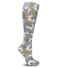 Prestige Llamas Periwinkle Women's Soft 15-20 mmHg Compression Socks