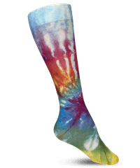 Prestige Tie Dye Rainbow Women's Soft 15-20 mmHg Compression Socks