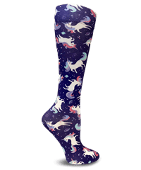 Prestige Unicorns Violet Women's Soft 15-20 mmHg Compression Socks