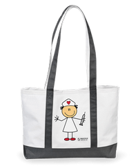 Prestige Nurses Stick Nurse Grey Water-Resistant Tote Bag