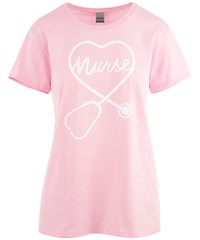 Prestige Nurse Heart Pink Women's Short Sleeve Print T-shirt
