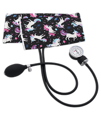 Prestige Premium Black Unicorns Adult Aneroid 10"-16" Sphygmomanometer