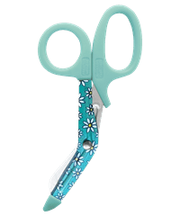 Prestige 5.5 Daisy Aqua StyleMate Stainless Steel Nurse Utility Scissor
