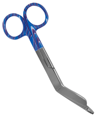 Prestige 5.5" ColorMate Candy Swirls Blue Lister Stainless Steel Bandage Scissor