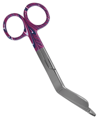 Prestige 5.5" ColorMate Candy Swirls Purple Lister Stainless Steel Bandage Scissor