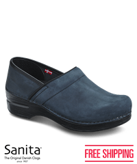 Sanita Pro Ink Oiled Women's Slip On Nursing Clogs