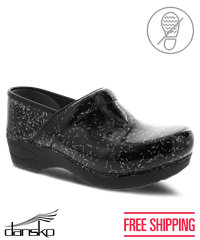 Dansko Pro XP 2.0 Rainbow Flecks Women's Patent Leather Nursing Clogs