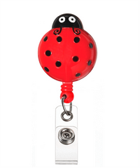 Prestige Deluxe Retracteze™ Lady Bug Button Snap ID Badge Holder