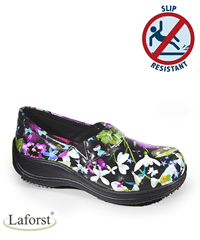 Laforst Rachel Purple Flower Women's Slip Resistant Nursing Shoes