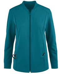 Butter-Soft STRETCH Quartz Women’s 6-Pocket Re-cycled Antimicrobial Zip Front Scrub Jacket