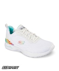 Skechers Skech-Air Dynamight Groovy Path White/Multi Women's Lace Up Athletic Nursing Shoes