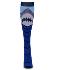Cherokee Shark Attack Men's 8-12 mmHg Print Support Compression Socks