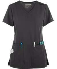 Skechers by Barco Women's 6-Pocket STRETCH Crossover V-Neck Scrub Top