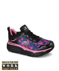 Skechers Max Black/Multi Textile/Syntetic Elite Bungee Women's Athletic Slip On Nursing Shoes