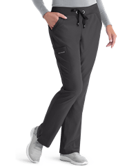 Skechers by Barco Women's 3-Pocket STRETCH Knit Waistband Cargo Scrub Pants