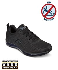 Skechers Work Black Skech-Air Chamness Women's Lace Up Athletic Nursing Shoes