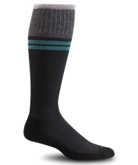 Sockwell Black Sportster Men's 15-20 mmHg Moderate Compression Socks