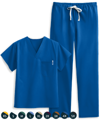 Strictly Scrubs Unisex 4-Pocket Reversible Scrub Set