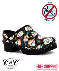 C&C Sweden Sugar Mamas Women's Full Back Nursing Clogs