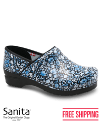 Sanita Swanzey Professional Women's Leather Nursing Clogs