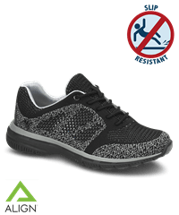 Nurse Mates Align Tabor Black Woven Women's Athletic Nursing Shoes