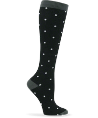Style # TH142MPD: Think Medical Fashion Mini Polka Dot Women's 10-14 mmHg Compression Socks 