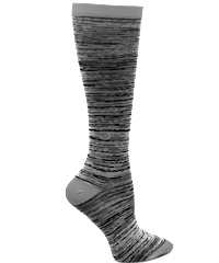 Style # TH94659: Think Medical Fashion Grey/Black Women's 10-14 mmHg Compression Socks