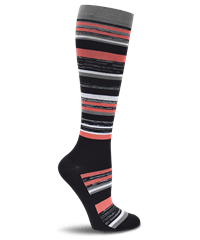 Think Medical Pink and Grey Space Dye Wide Calf Premium Women's 10-14 mmHg Compression Socks