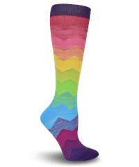 Style # TH94803: Think Medical Rainbow Fashion Women's 10-14 mmHg Compression Socks 
