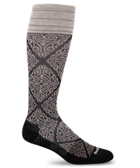 SockWell Women's 20-30 mmHg The Raj-Black Firm Compression Socks