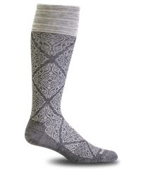 SockWell The Raj Charcoal Women's 20-30 mmHg Firm Compression Socks