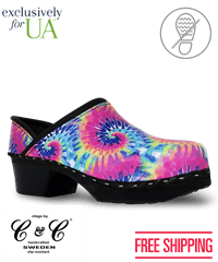 C&C Sweden UA Exclusive Women's Exclusive Tie-Dye For Full Back Nursing Clogs
