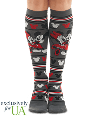 UA Exclusive Cherokee Tooniforms Cutest Couple Women's 8-12 mmHg Print Support Compression Socks 