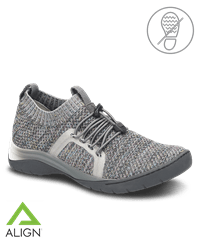 Nurse Mates Align Torri Grey Shimmer Women's Bungee Lace Up Nursing Shoes