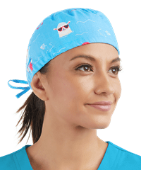 UA Butter-Soft BAA BAA Bobbing Unisex Adjustable Hem Print Scrub Cap