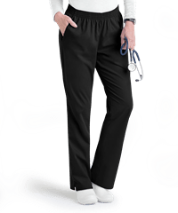 Style # UA323C: BLACKButter-Soft Core by UA™ Women's 2-Pocket Full Elastic Waist Scrub Pants