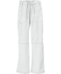 Style # UA32C: WHITEButter-Soft Core by UA™ Women's 6-Pocket Cargo Drawstring Scrub Pants