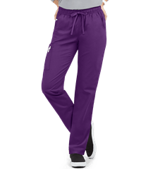 Style # UA379C: EGGPLButter-Soft Core by UA™ Women's 8-Pocket Tapered Leg Scrub Pants
