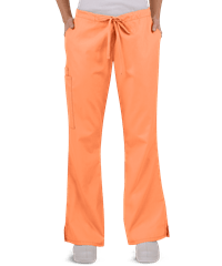 Style # UA47CP: APCREButter-Soft Core by UA™ Women's 4-Pocket Drawstring Elastic Waist Back PETITE Scrub Pants  
